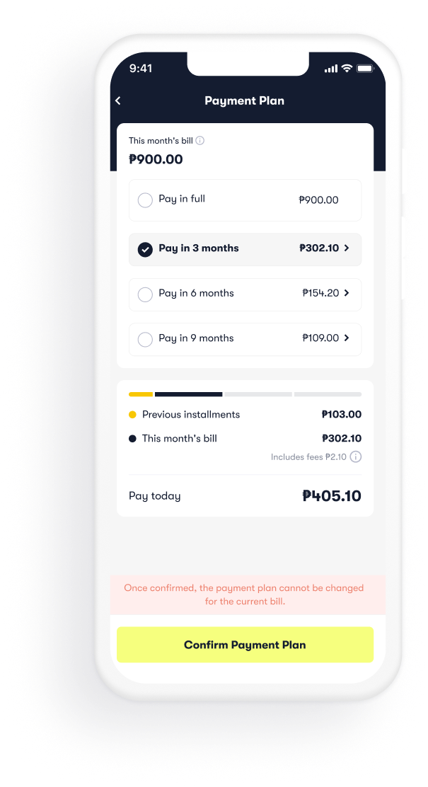 Flexible installments
